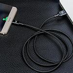 Кабел с оплетка за зареждане и данни USB към Micro USB 2.4A • 1m • WUC-M1B