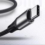 Плетен кабел USB-A към USB-C за зареждане и данни • 3A • 1.5m • Joyroom S-1530N1 • Черен