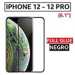 5D Full Glue Стъклен Протектор за iPhone 12 • 12 Pro Черен