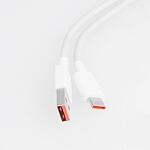 Оригинален USB-C кабел Xiaomi (Mi 11 Ultra • Mi 11 Pro • Mi 11T Pro) за бързо зареждане 6A Бял (Bulk)