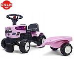 Falk Детски розов трактор с ремарке Princess F1086B