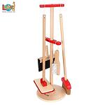 Lelin Toys Детски дървен комплект за почистване Малката домакиня L50149