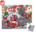 Janod Детски пъзел пожарникари 24 части J02605