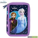 Derform Disney Frozen Ученически несесер с 3 ципа, зареден Замръзналото кралство 87822