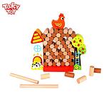 Tooky Toy Дървена игра за сръчност Спаси кокошката TKC572