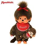 Monchhichi Плюшена маймунка Classic girl red с бебе 242184