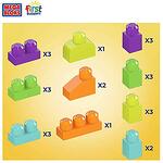 Mega Bloks Строител с 25 кубчета в кофа Silly Hippo GRV21