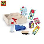 SES Creative Детски комплект за почистване в дървена кутия 18018