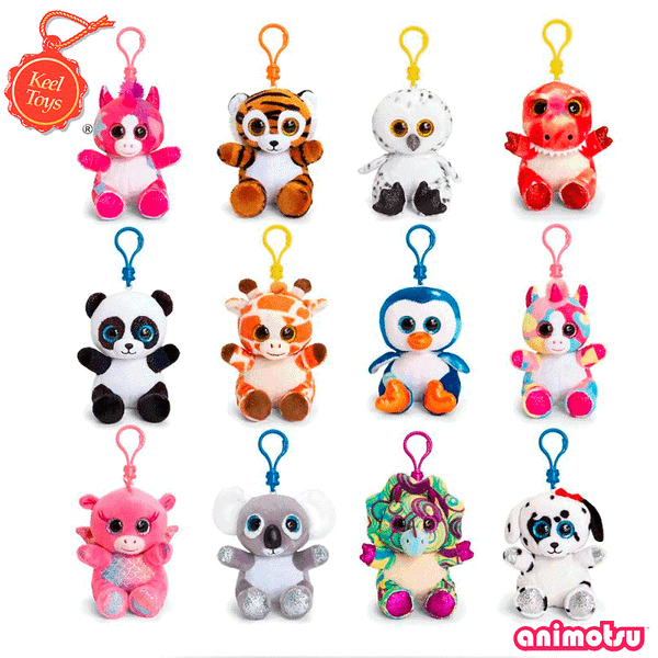Keel Toys Animotsu Плюшено животно с клипс, асортимент SF6556