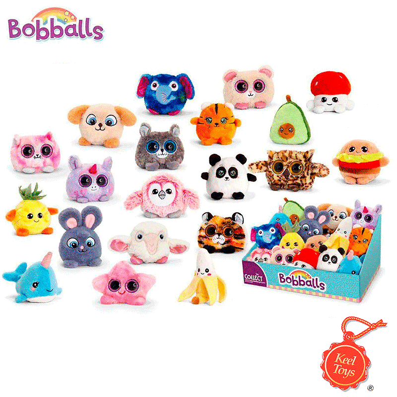 Keel Toys Плюшена играчка Bobballs 8см, асортимент SF2427