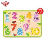 Tooky Toy Дървен музикален пъзел Числата TL066