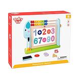 Tooky Toy Дървена двустранна дъска със сметало Слонче TKF087A