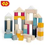 Bigjigs Комплект дървени блокчета в пастелни цветове 34044