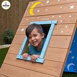 KidKraft Детска дървена палатка с прозорче и стена за катерене 10278