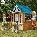 KidKraft Детска дървена къща за игра на открито Lakeside Bungalow 20148