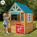 KidKraft Детска дървена къща за игра на открито Lakeside Bungalow 20148