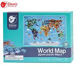 Classic World Детски пъзел Карта на Света 48 части 3+ CW40017