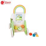 Classic World Дървена кола за бутане с крачета и играчка за прохождане 2в1 CW10509