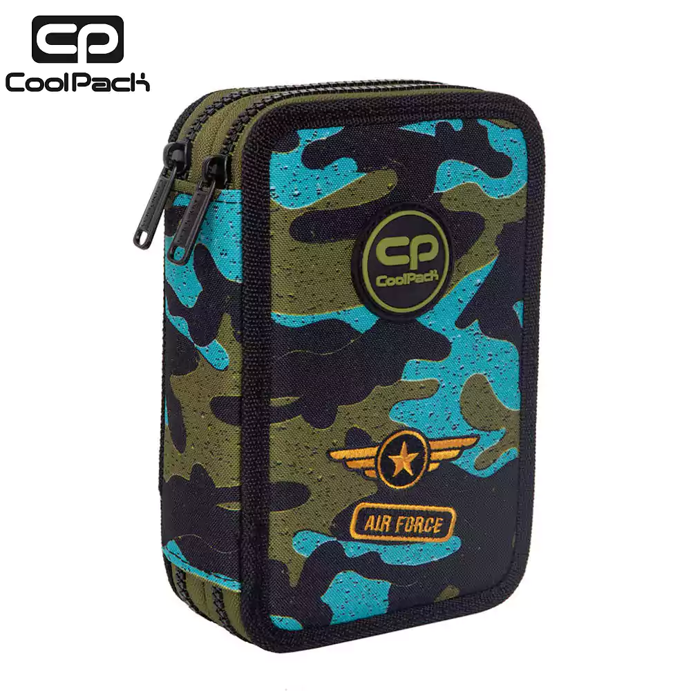 Cool Pack Jumper 2 Ученически несесер с 2 ципа, зареден Air force F066712