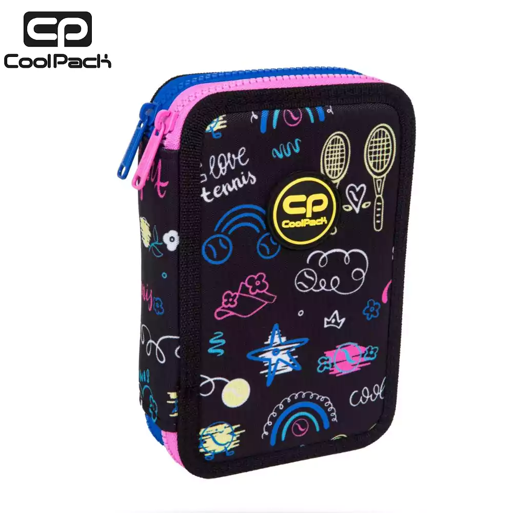 Cool Pack Jumper 2 Ученически несесер с 2 ципа, зареден Tennis star F066691