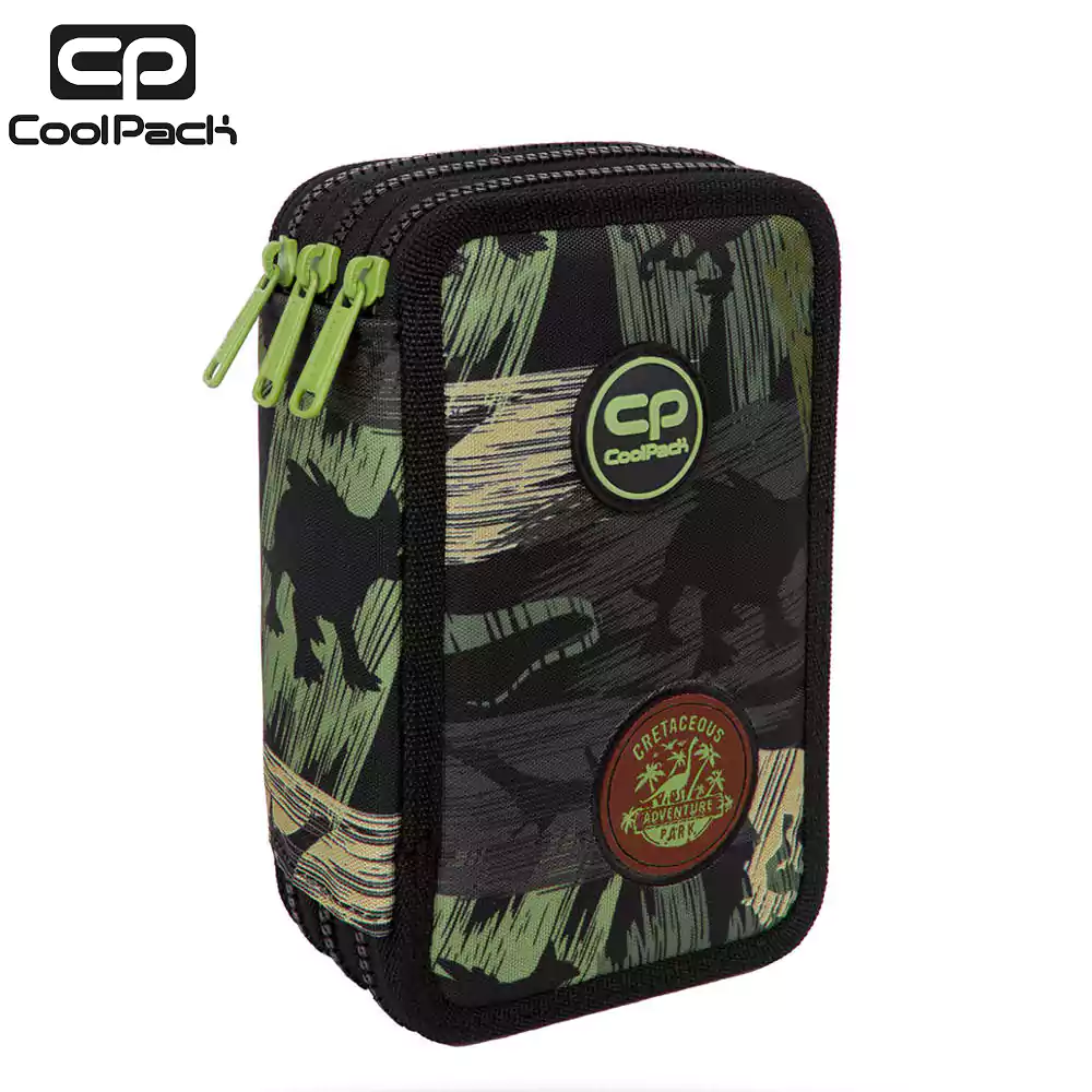 Cool Pack Jumper 3 Ученически несесер с 3 ципа, зареден Adventure park F067672