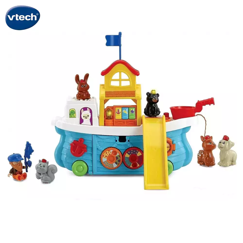 Vtech Комплект за игра със звукови ефекти Лодката на нашите приятели  Животните V566003