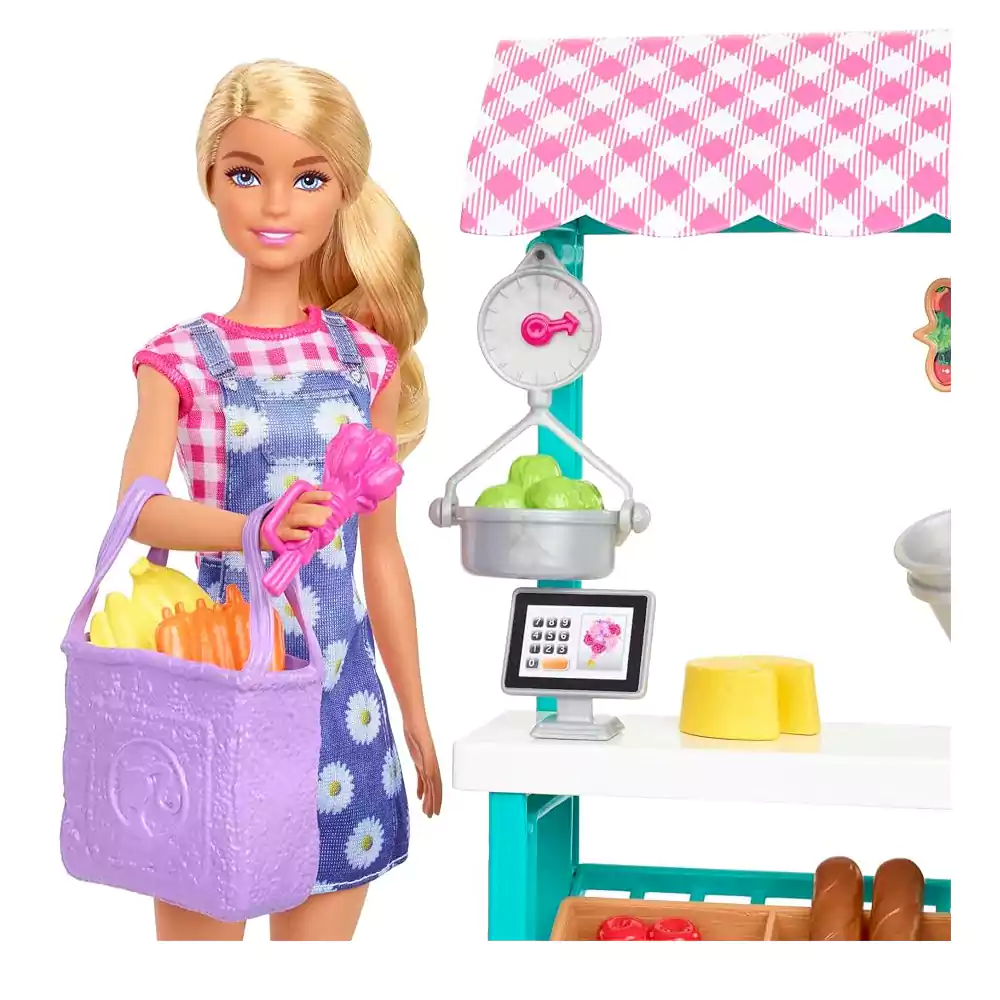 Barbie Игрален комплект Фермерски щанд с кукла Барби HCN22