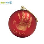 Baby Art - Коледна топка с отпечатък на ръчичка Red 0036