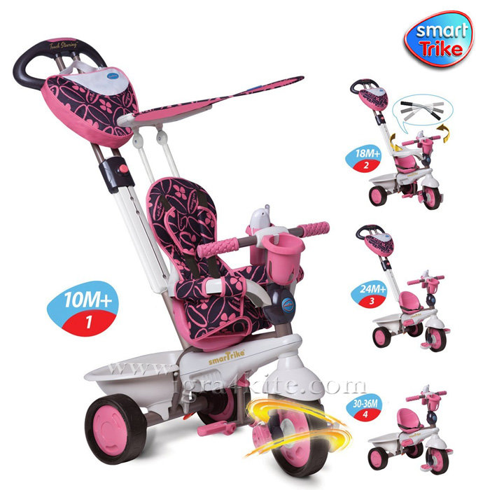 smart trike pink and black