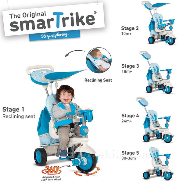 Smart Trike Триколка 5 в 1 Splash Blue 011054