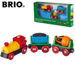 Brio - Комплект локомотив със строителни вагончета 33319