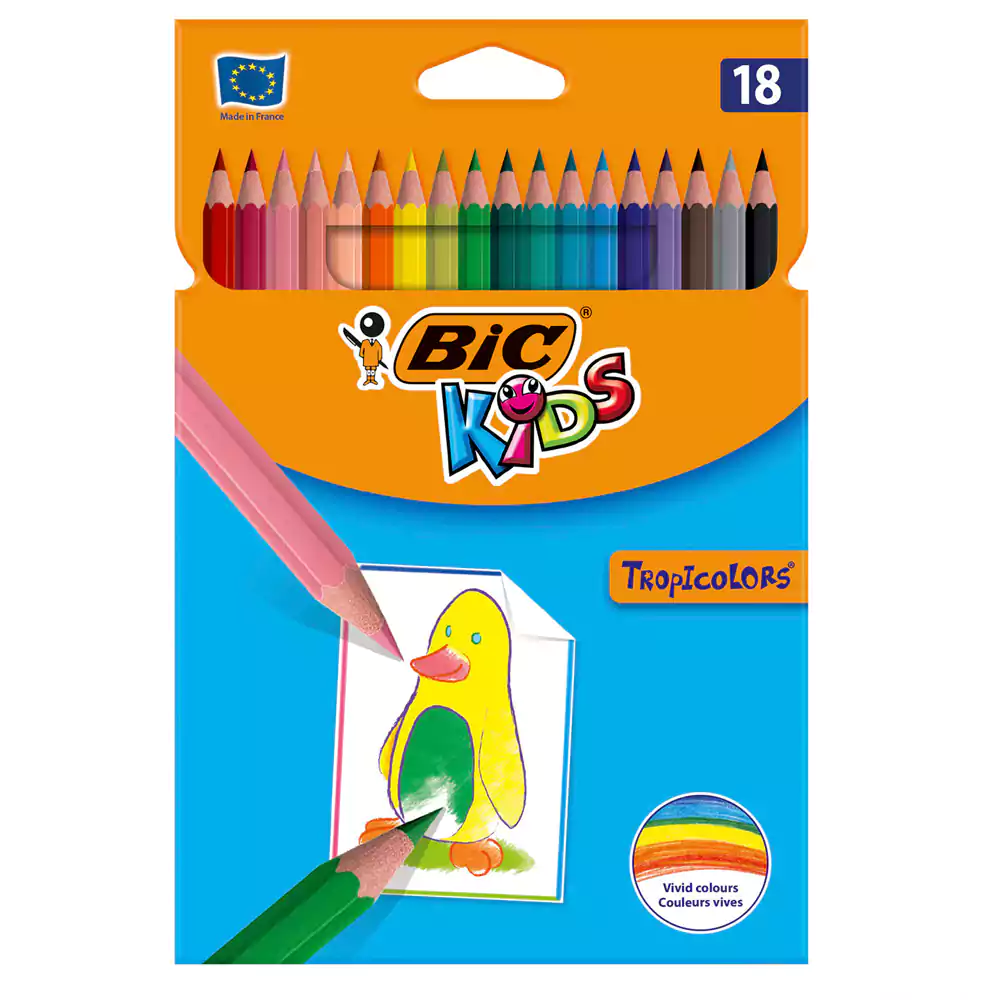 BIC - Цветни моливи 18 цвята 010016