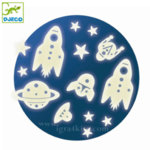 Djeco - Фосфоресциращи декорации за детска стая Космос dd04591
