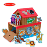 Melissa&Doug - Дървена играчка за сортиране Ноев ковчег 13786