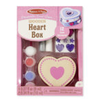 Melissa&Doug - Оцвети и декорирай дървена кутия за бижута Сърце 18850