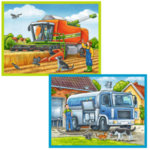 Ravensburger - Детски кубчета Превозните средства във фермата 12 части 07432
