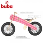 Buba - Детско дървено балансиращо колело Explorer mini Pink Bears BEXM06