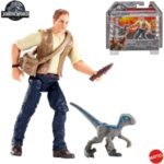 Mattel Jurassic World - Фигура с аксесоари Owen and Baby Blue FMM00