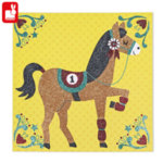 Janod - Комплект за рисуване с брокат Светът на конете J07769