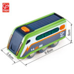 Hape Детско дървено соларно влакче зелено H3760