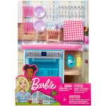 Barbie Мебели за кукла Барби Кухня със съдомиялна машина FXG33