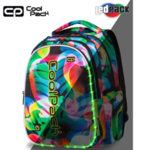 Cool Pack Joy LED Ученическа светеща раница Rainbow leaves A21210