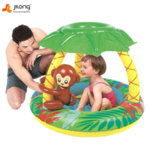 Jilong Бебешки надуваем басейн със сенник и надуваемо дъно Палма с маймунка 17044