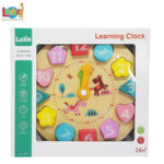 Lelin Toys Дървен образователен часовник 10262