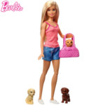 Barbie Кукла Барби с 3 кученца GDJ37