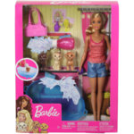 Barbie Кукла Барби с 3 кученца GDJ37