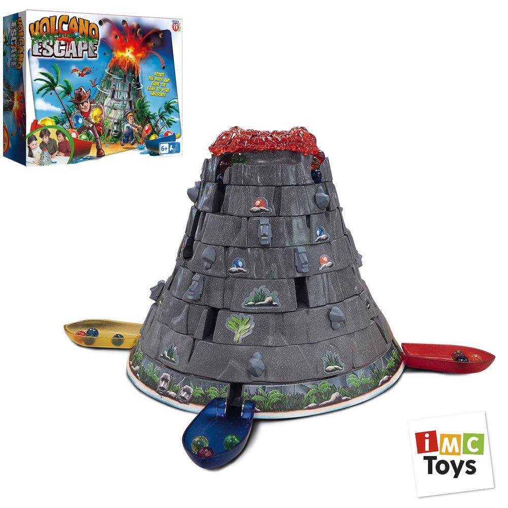 PLAY FUN - Flucht Aus Dem Vulkan Brettspiel Von IMC TOYS, Spannendes Familienspiel Für Kinder Ab 3 Jahren