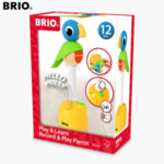 Brio Дървен папагал за подреждане и за записване Play & Record 30262