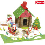 Jeujura Дървен конструктор Къщата на Дядо Коледа J8228
