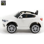 Moni Акумулаторен джип BMW X6M с кожена седалка, бял JJ2199